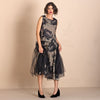Circle Tulle Skirt - Black Roses