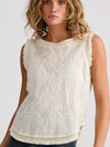 Chantilly Top - Natural Embroidery
