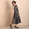 Circle Tulle Skirt - Black Roses