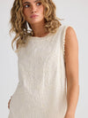Chantilly Dress - Natural Embroidery