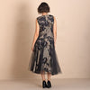 Circle Tulle Skirt - Black Roses