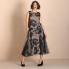 Circle Tulle Skirt - Black Roses