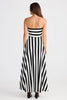 Thandie Strapless Dress - Black/White Stripe