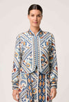 Aurora Reversible Fringe Jacket - Petinos Floros/Blue Ash