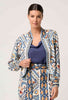 Aurora Reversible Fringe Jacket - Petinos Floros/Blue Ash
