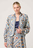 Aurora Reversible Fringe Jacket - Petinos Floros/Blue Ash