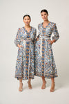 Alexis Silk Cotton Midi Dress - Petinos Floros