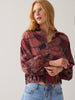 All Over Print Blouse - Crimsons