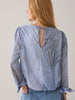 Pleat Top - Flowers & Stripes