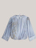 Pleat Top - Flowers & Stripes