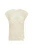 Pollyannna Floral Crochet Top - Bone