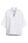 Miramar Collared Top - White