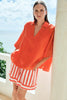 Miramar Collared Top - Coral