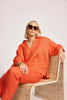 Miramar Collared Top - Coral