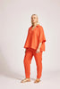 Miramar Collared Top - Coral