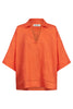 Miramar Collared Top - Coral