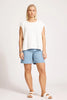 Artemis Sleeveless Knit Top - White