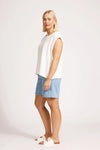 Artemis Sleeveless Knit Top - White