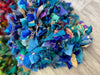 Recycled Sari Garland - Blue