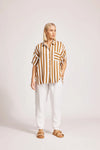 Treville Stripe Shirt - Caramel