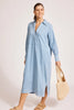 Melenia Denim Collared Dress - Denim