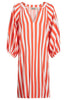 Treville Stripe Dress - Coral