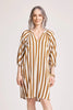Treville Stripe Dress - Caramel