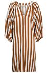 Treville Stripe Dress - Caramel