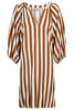 Treville Stripe Dress - Caramel