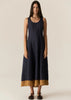 Speck Contrast Dress - Ink/Ginger