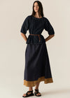 Speck Contrast Skirt - Ink/Ginger
