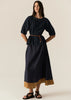 Speck Contrast Skirt - Ink/Ginger