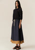 Speck Contrast Skirt - Ink/Ginger