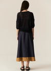 Speck Contrast Skirt - Ink/Ginger