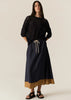Speck Contrast Skirt - Ink/Ginger
