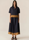 Speck Contrast Shirt - Ink/Ginger