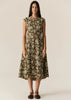 Hugo Dress - Khaki Embroidery