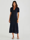 Abbie Knit Polo Dress - Navy