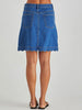 Vale Scalloped Denim Skirt - Mid Blue Wash