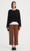 Oversized Knit Layer Top - Black