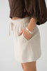 Anelle Linen Mini Skirt - Oatmeal