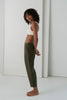 Emer Linen Cropped Pant - Khaki