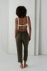Emer Linen Cropped Pant - Khaki