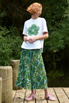 Skipped A Pleat Skirt - Green