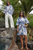 Belle of the Billow Blouse - Blue/White