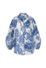 Belle of the Billow Blouse - Blue/White