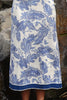 Bleu Print Skirt - Blue/White