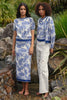Bleu Print Skirt - Blue/White