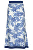 Bleu Print Skirt - Blue/White