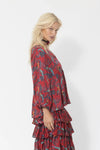 Birds of Paradise Blouse - Raspberry